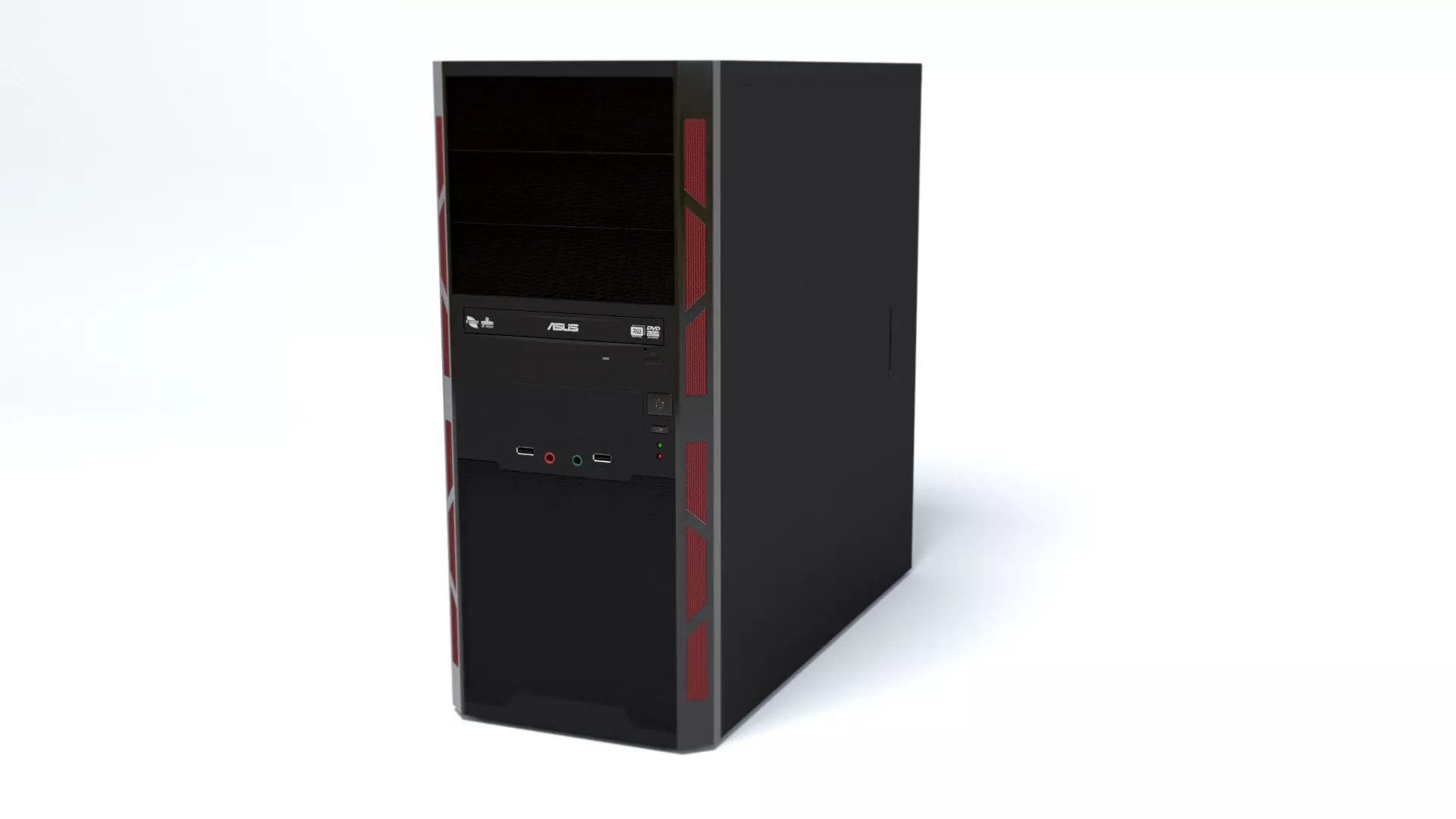 Desktop Computer - mATX case 3D model_0