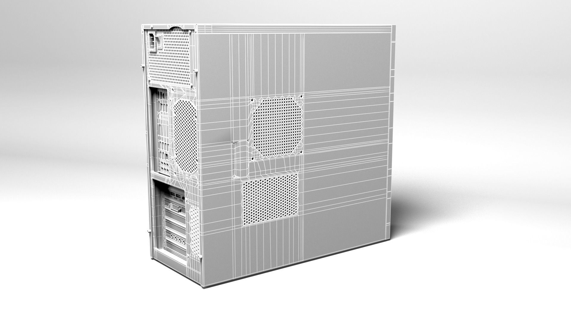 Desktop Computer - mATX case 3D model_6
