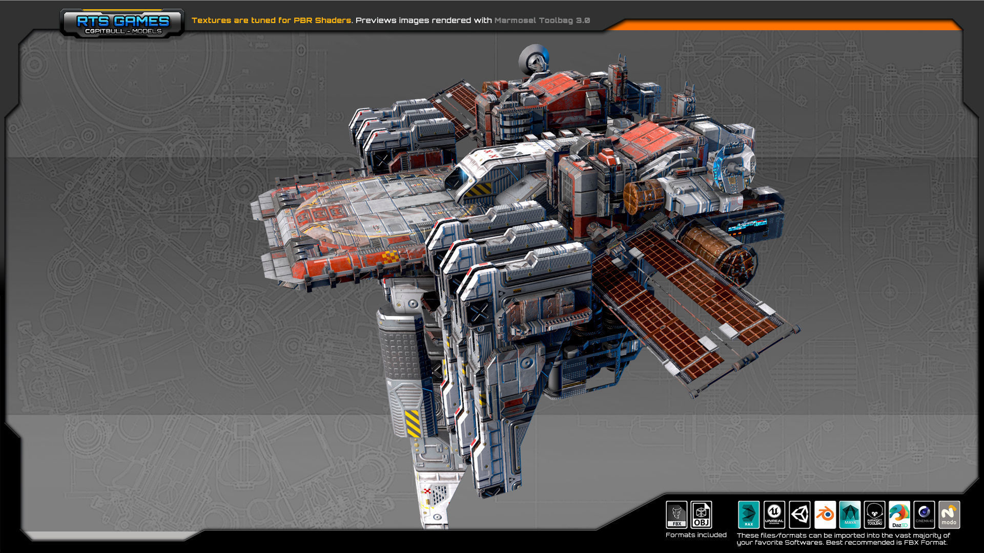 Colony Observatory Platform CF6 Low-poly 3D model_3