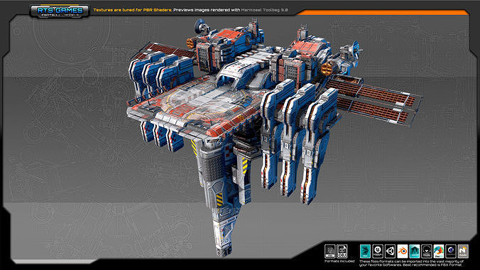 Colony Observatory Platform CF6 Low-poly 3D model