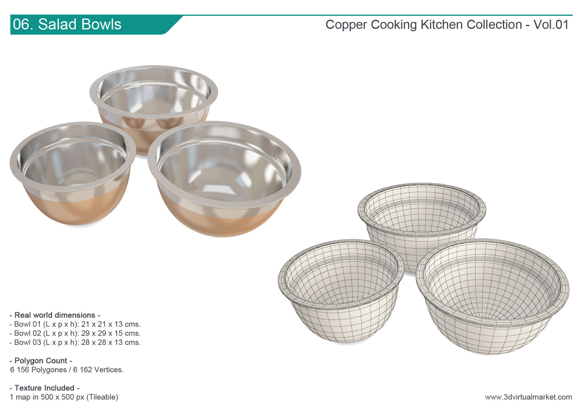 Copper Cooking Tools Collection 3D model_6