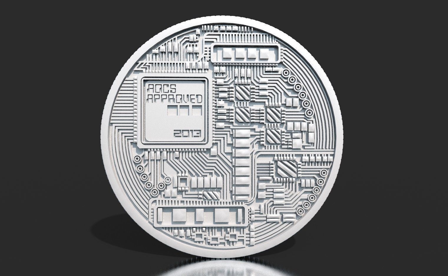 Bitcoin Highpoly 3D model_8