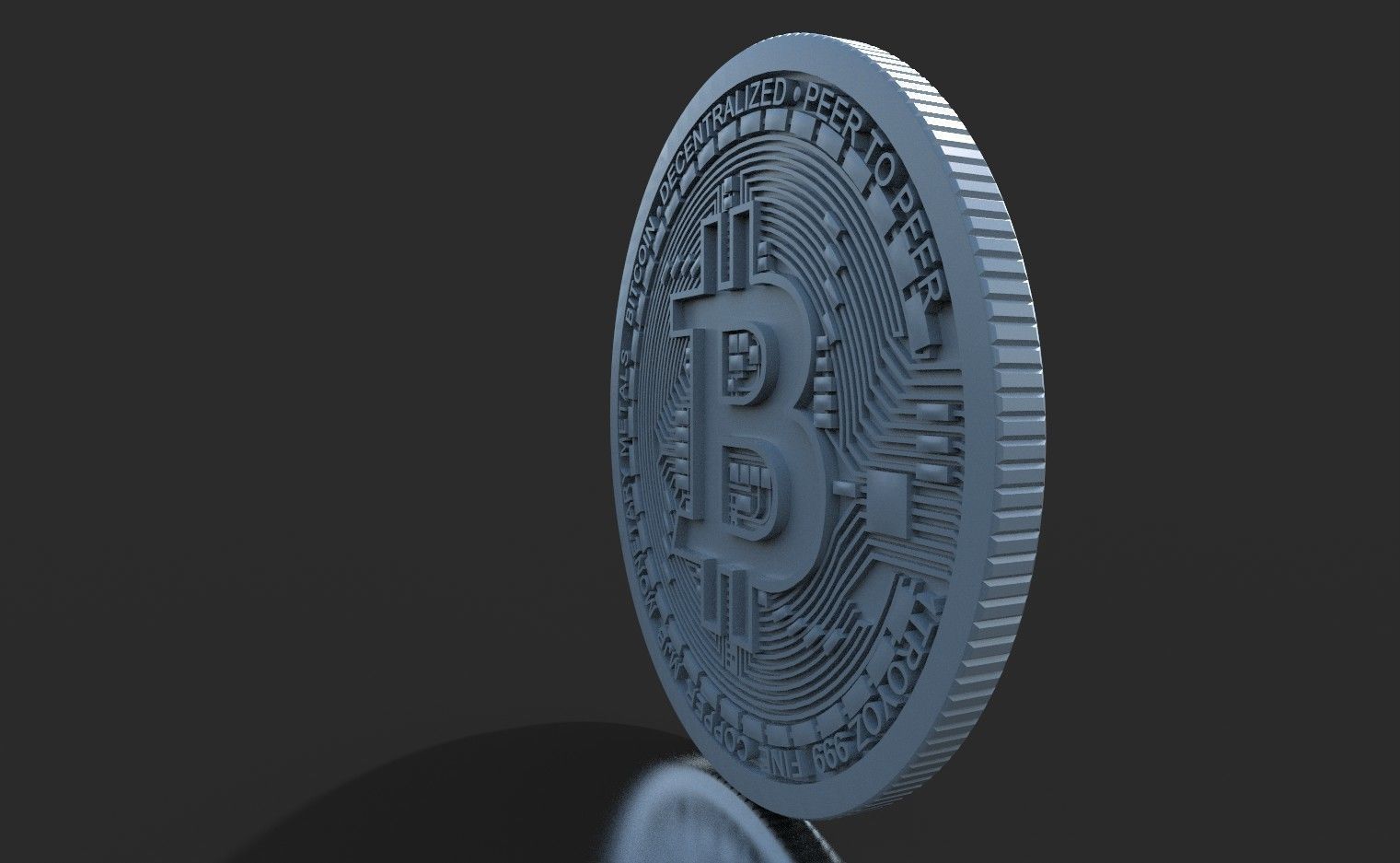 Bitcoin Highpoly 3D model_6