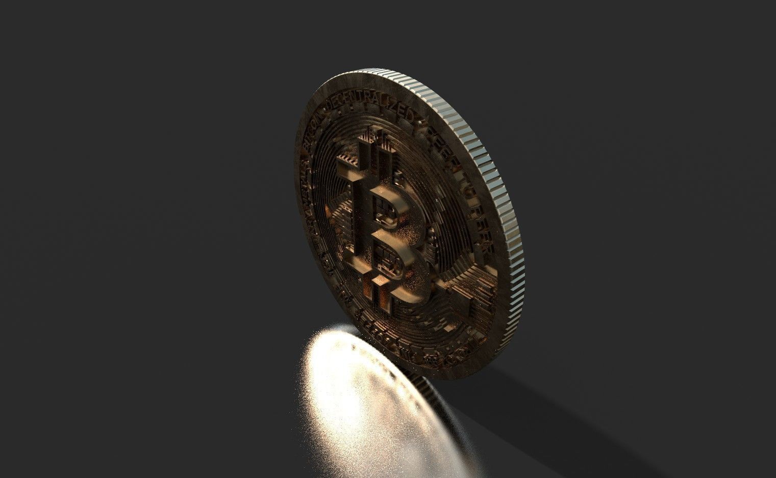 Bitcoin Highpoly 3D model_3