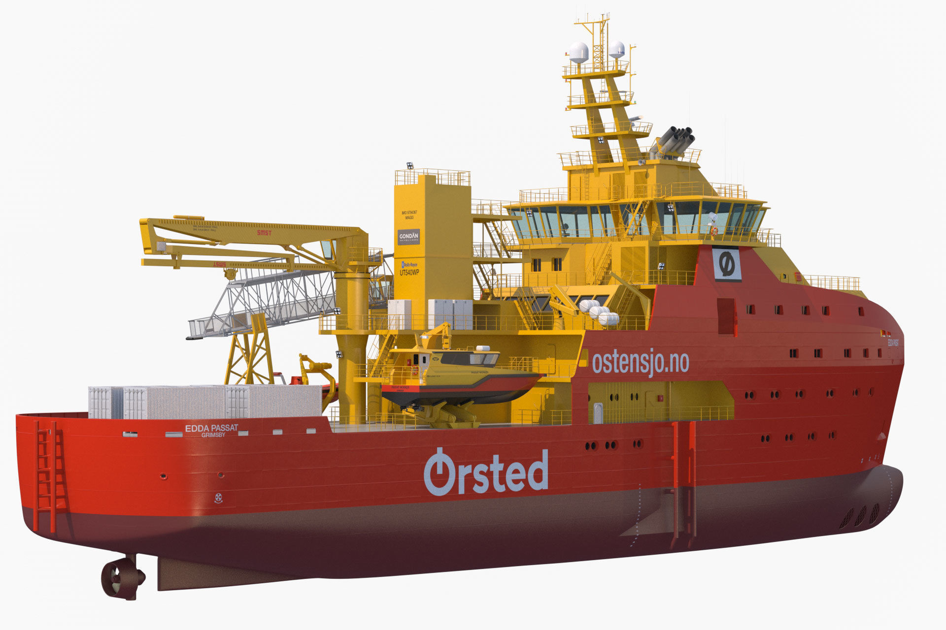 Wind Farm Support Vessel Edda Passat 3D model_3