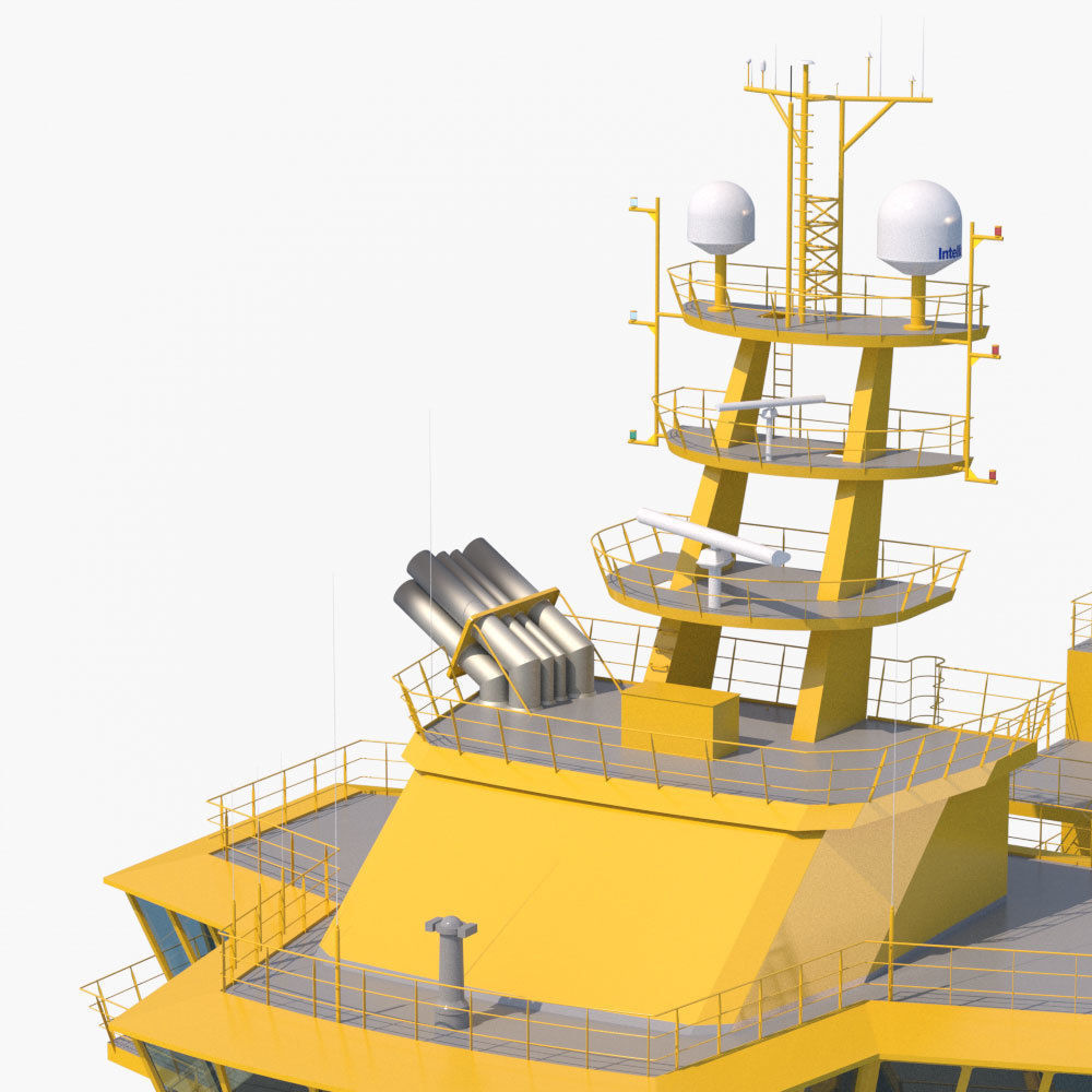 Wind Farm Support Vessel Edda Passat 3D model_9