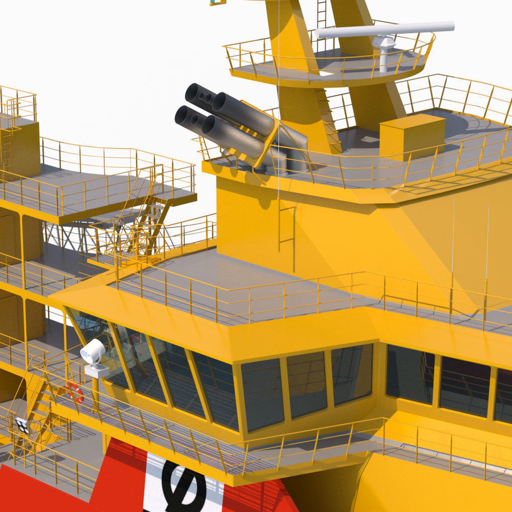 Wind Farm Support Vessel Edda Passat 3D model_11