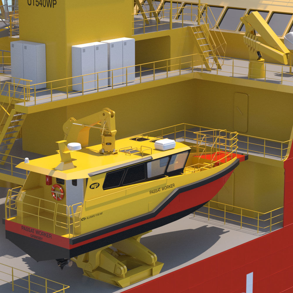 Wind Farm Support Vessel Edda Passat 3D model_13