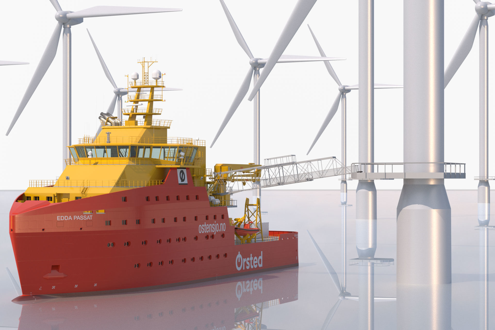 Wind Farm Support Vessel Edda Passat 3D model_7