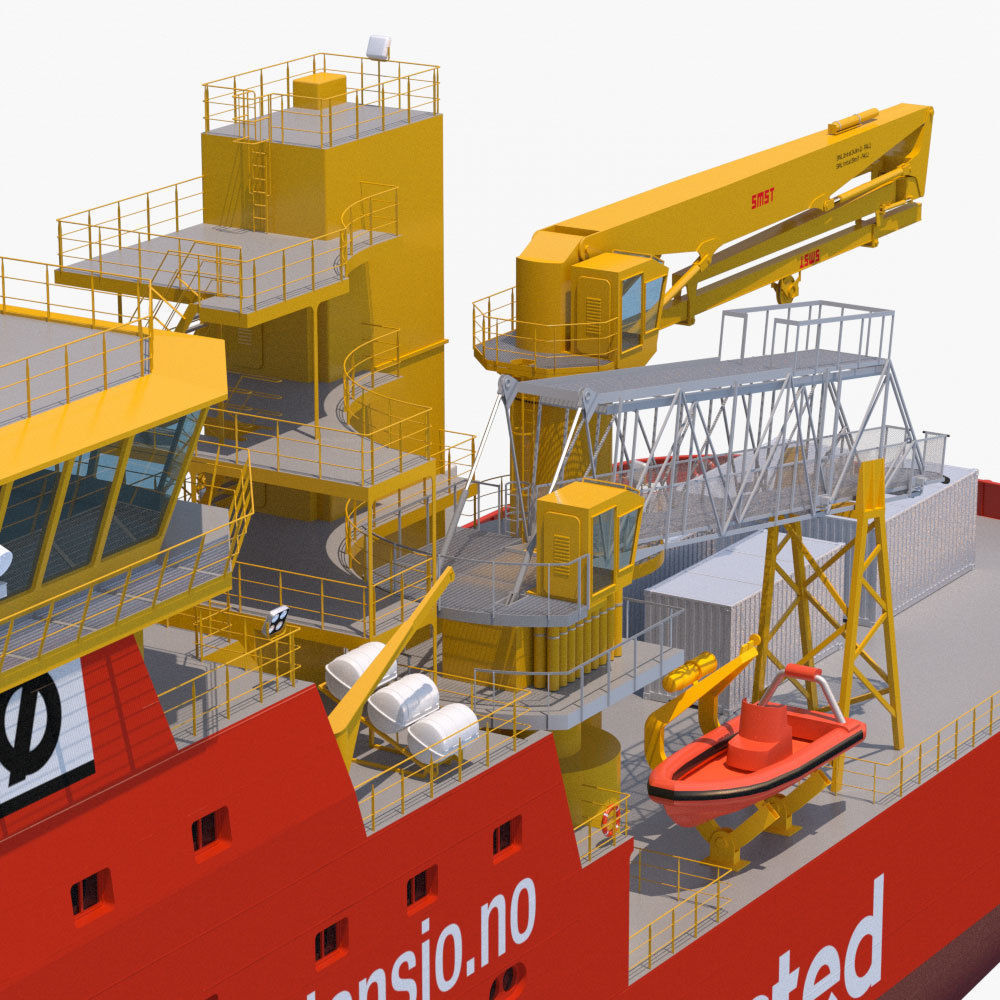 Wind Farm Support Vessel Edda Passat 3D model_10