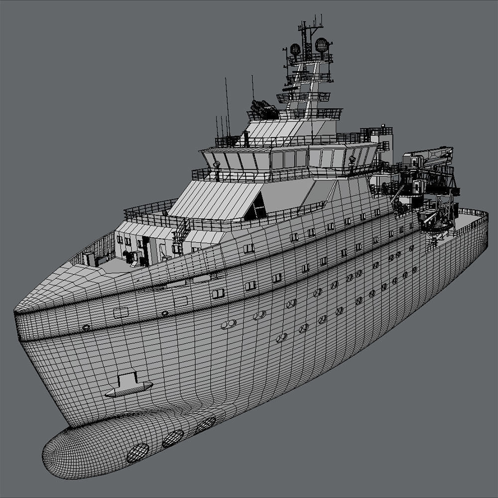Wind Farm Support Vessel Edda Passat 3D model_5