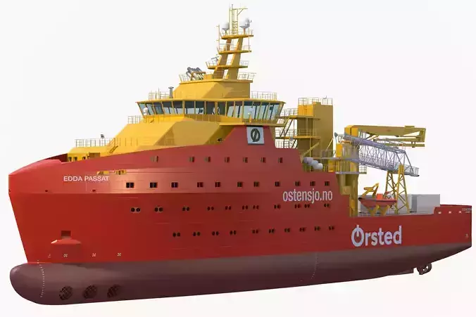 Wind Farm Support Vessel Edda Passat 3D model