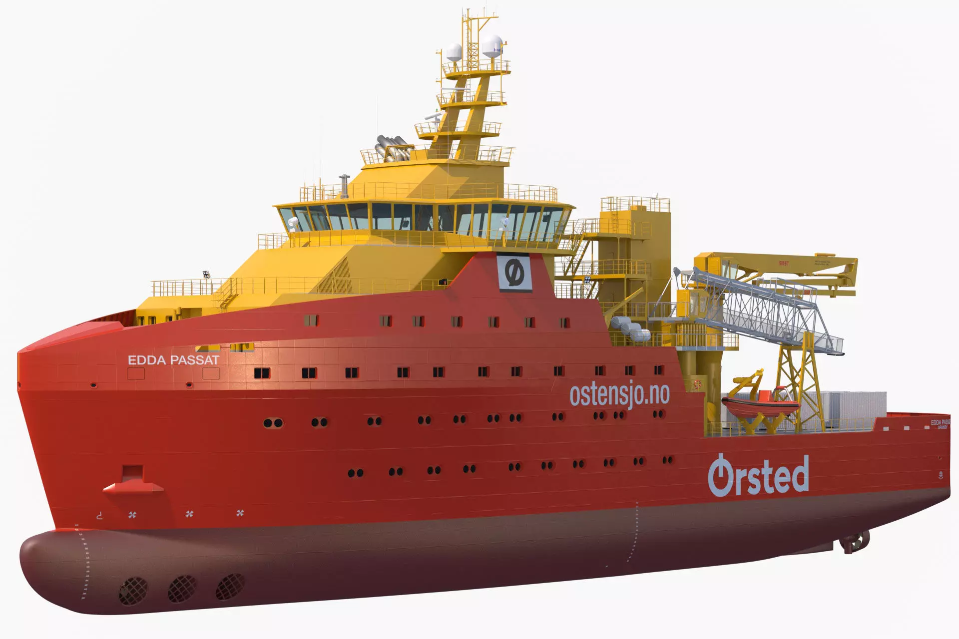 Wind Farm Support Vessel Edda Passat 3D model_0