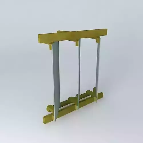 Louvre window for timber frame greenhouse Free 3D model