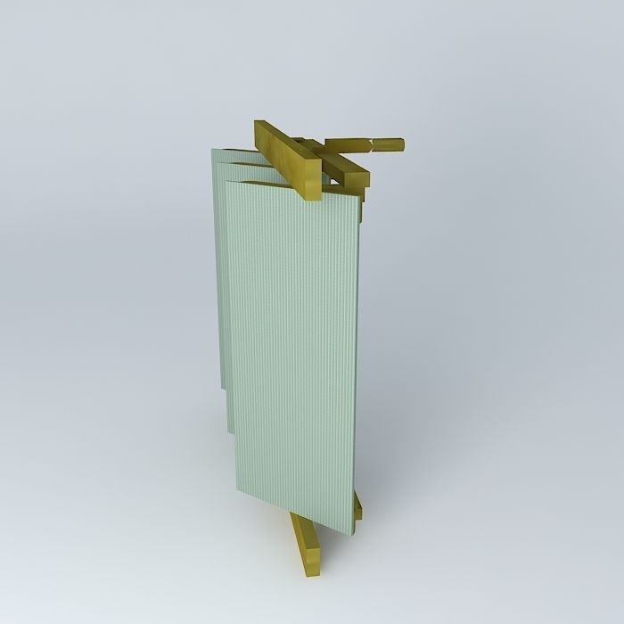 Louvre window for timber frame greenhouse Free 3D model_2