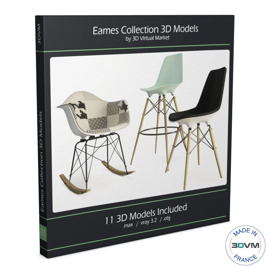 Eames Furniture Collection Vitra 3D model_1