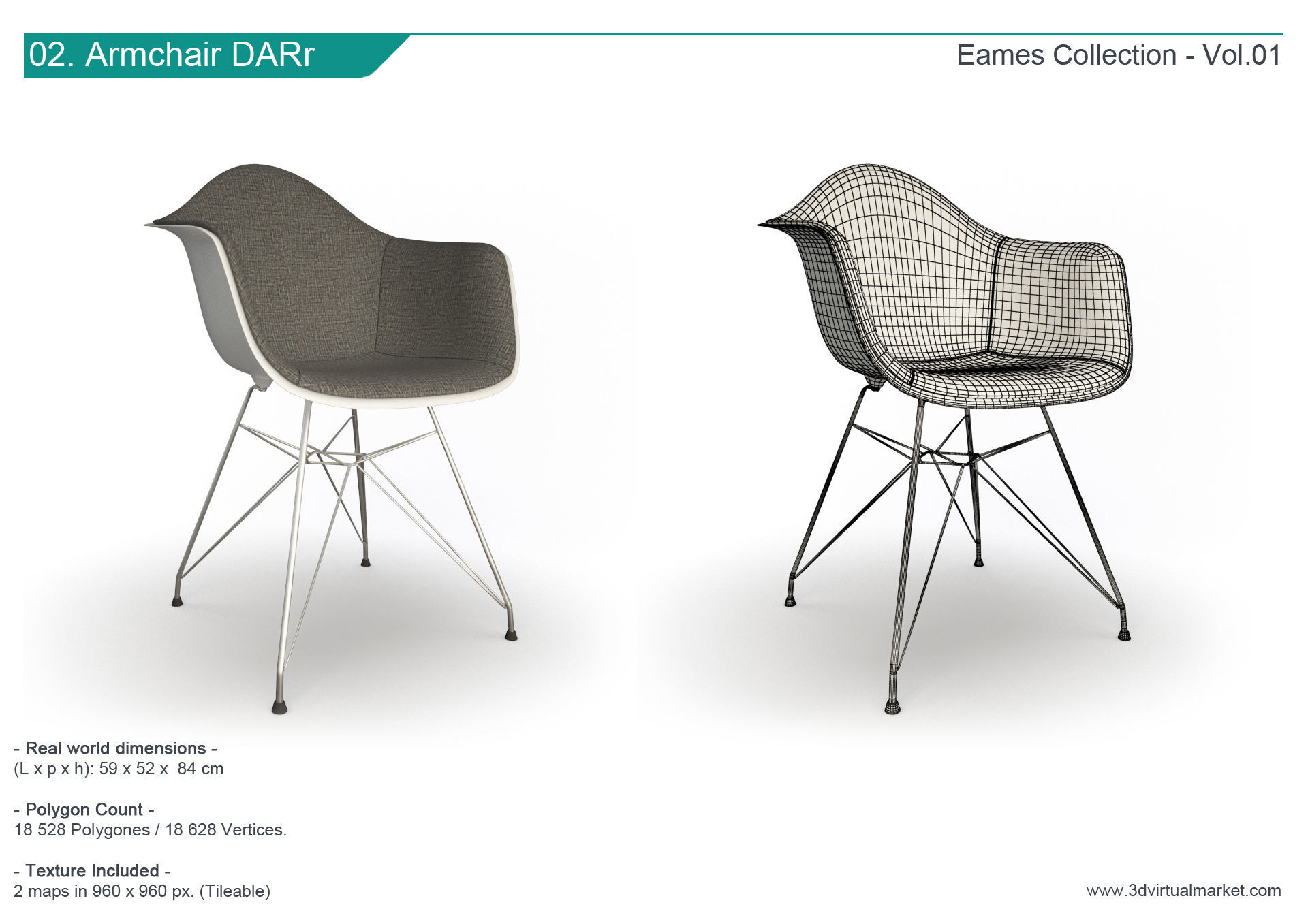 Eames Furniture Collection Vitra 3D model_3