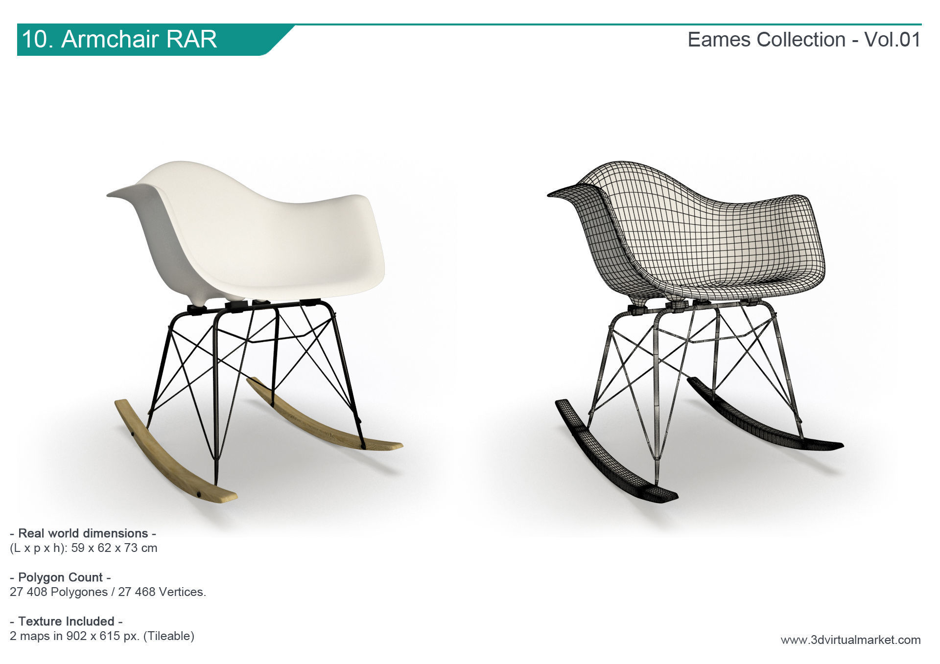 Eames Furniture Collection Vitra 3D model_11