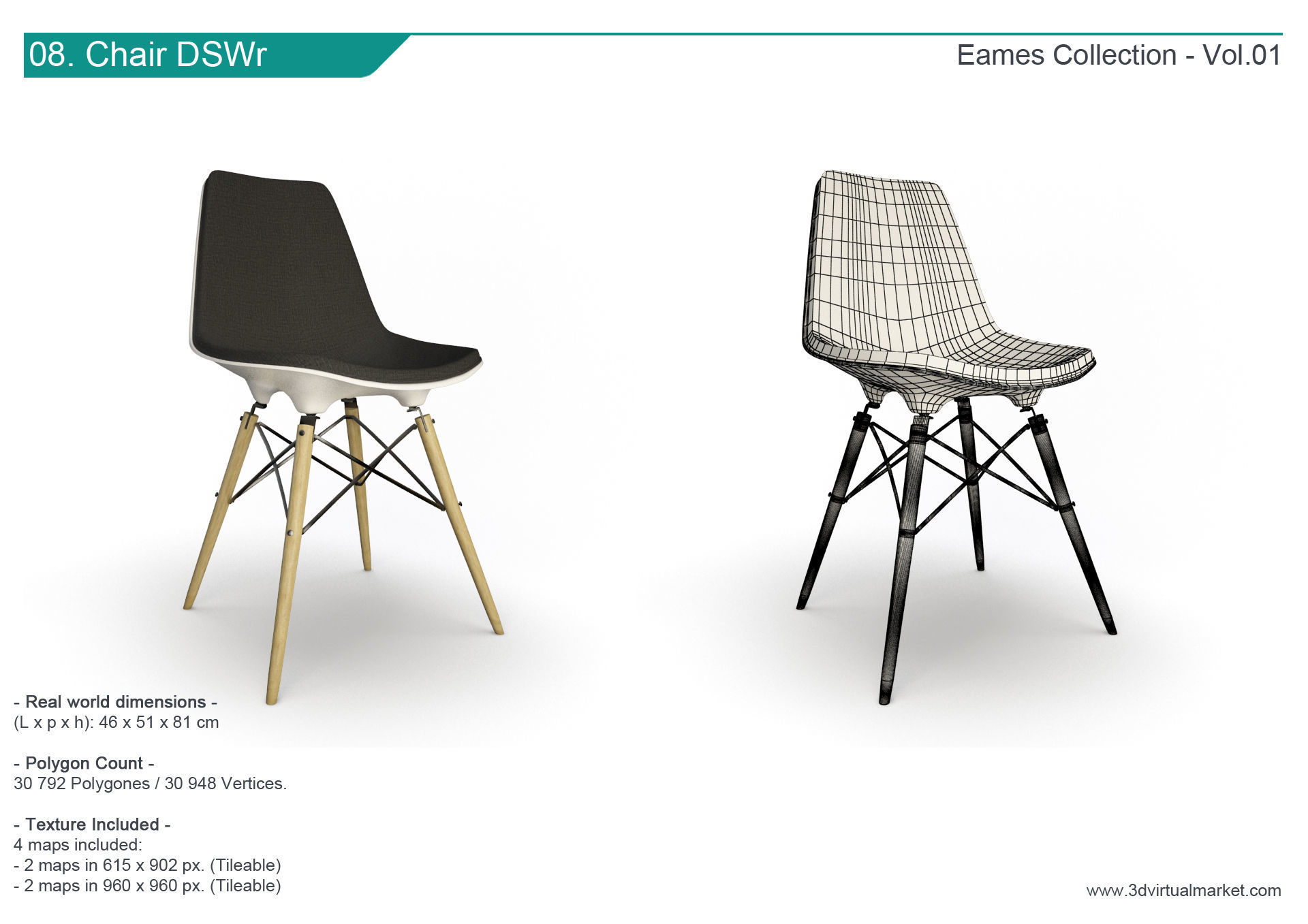 Eames Furniture Collection Vitra 3D model_9