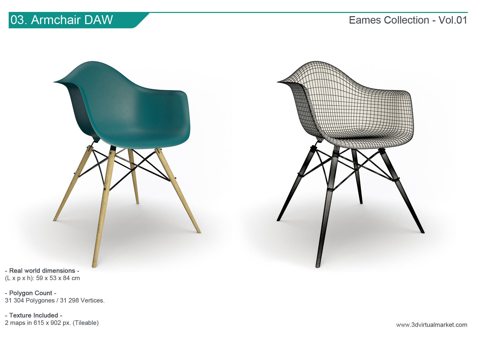Eames Furniture Collection Vitra 3D model_4