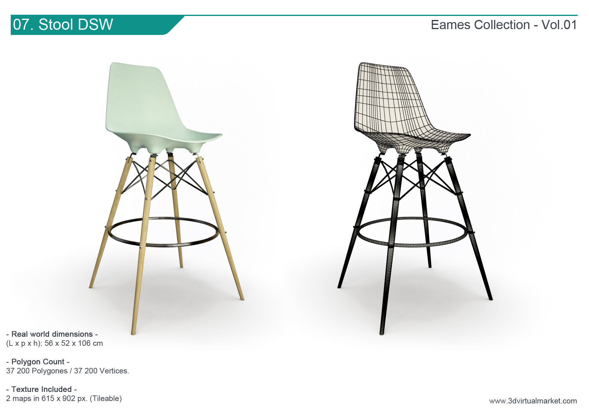 Eames Furniture Collection Vitra 3D model_8