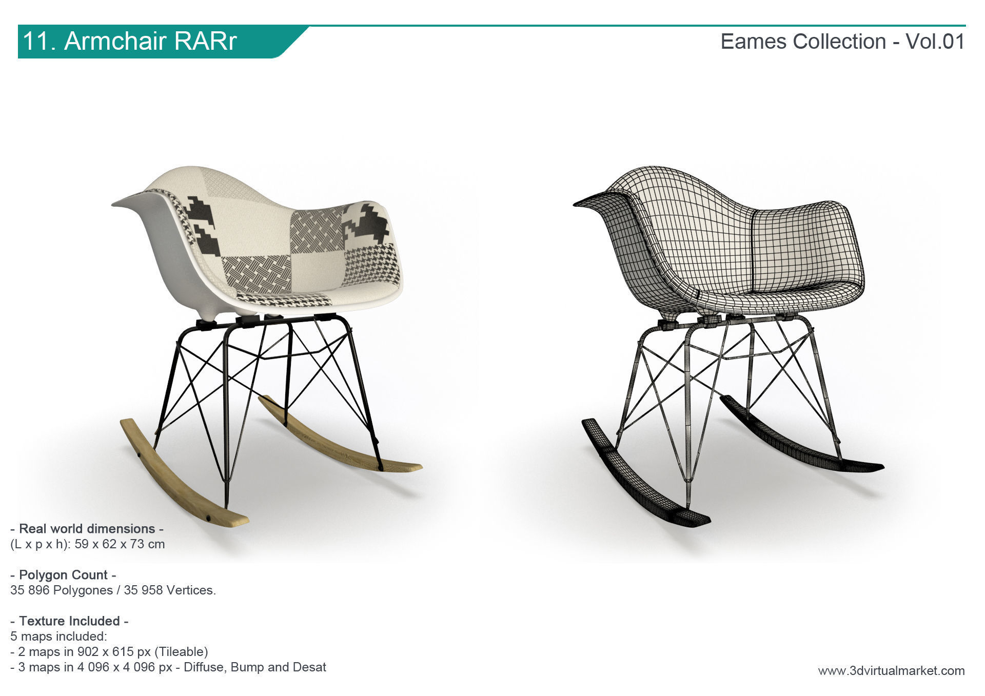 Eames Furniture Collection Vitra 3D model_12