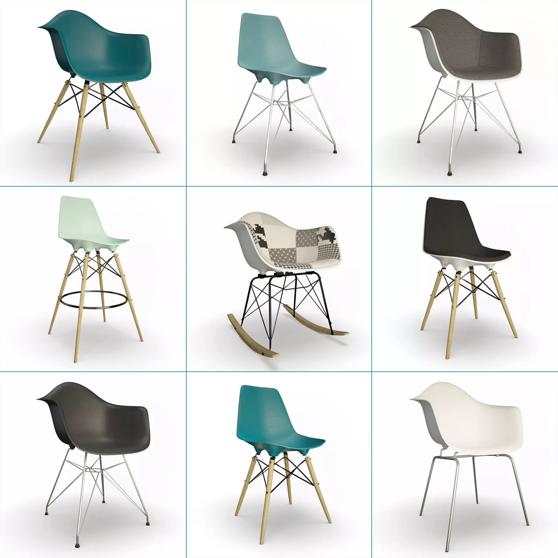 Eames Furniture Collection Vitra 3D model_0