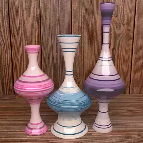 colorful modern vase set
