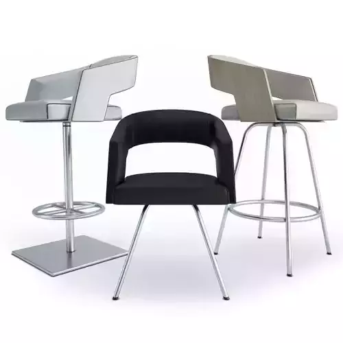 Armchairs and Bar Stools Jolly Collection Potocco 3D model