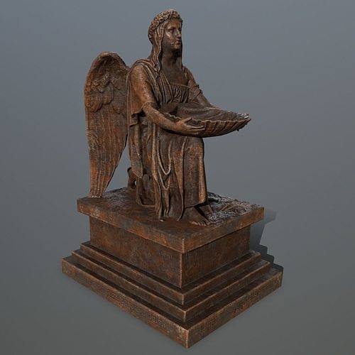 Angel  Statue Low-poly 3D model