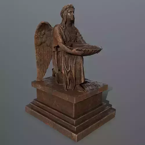 Angel  Statue Low-poly 3D model