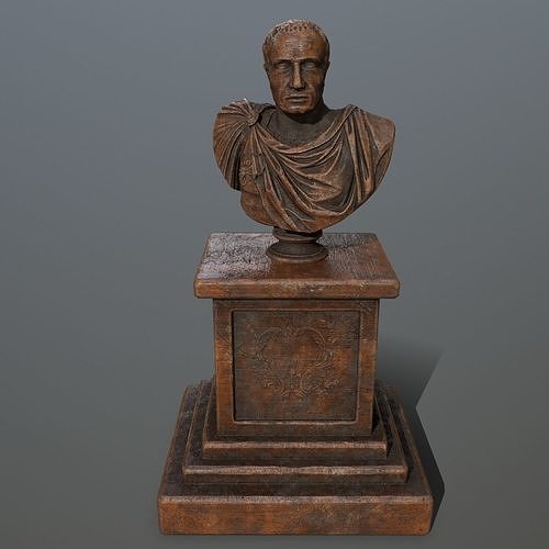 Cesare bust Low-poly 3D model
