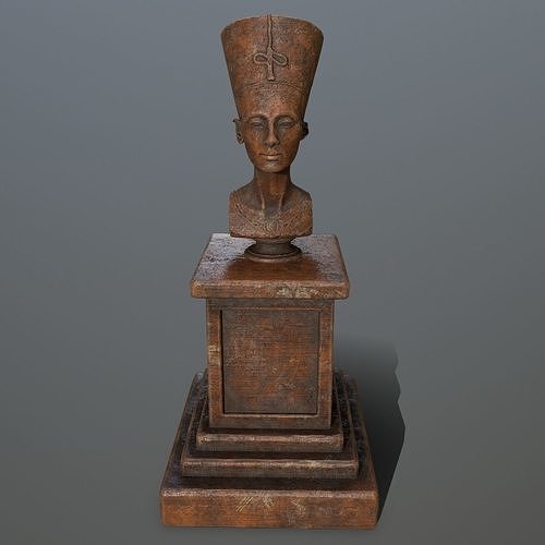 Nefertiti egyptian statue Low-poly 3D model