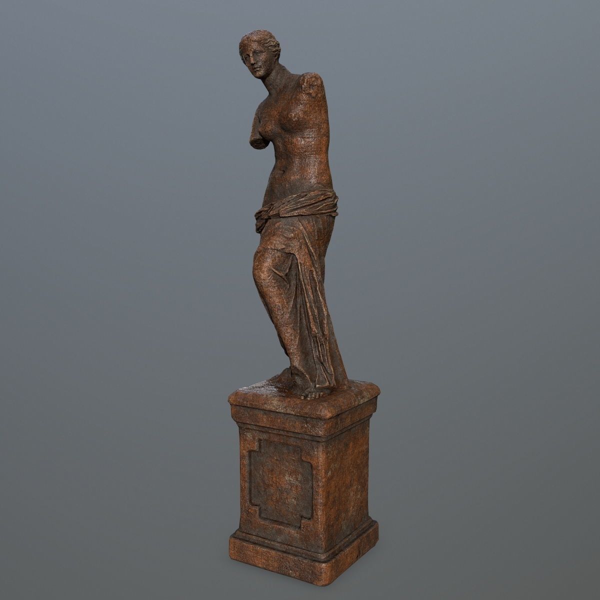 Venus de Milo Low-poly 3D model_9