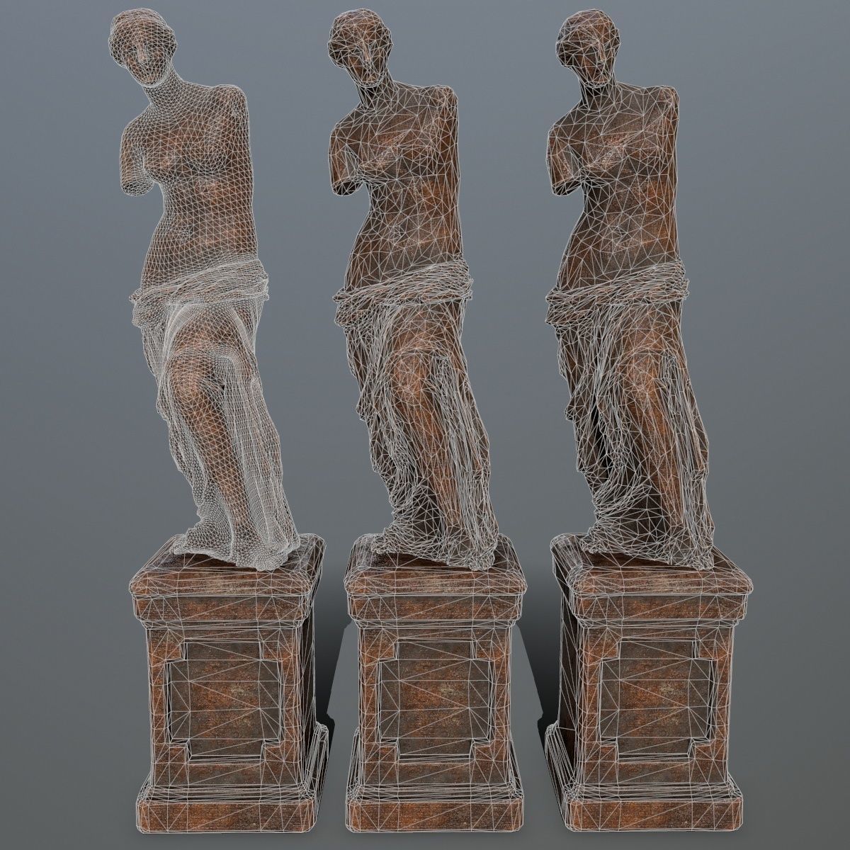 Venus de Milo Low-poly 3D model_1
