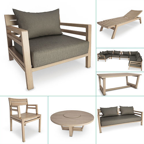 Costes Wooden Furniture Collection 3D model