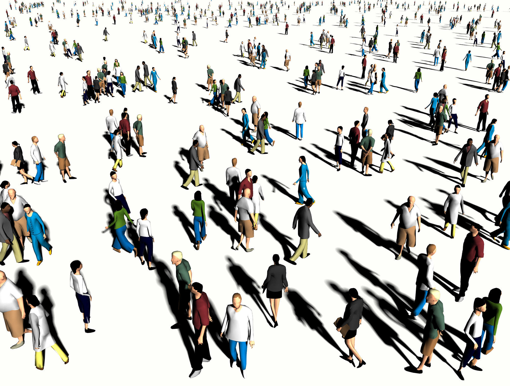 Low Poly People textured pack different Low-poly 3D model_2