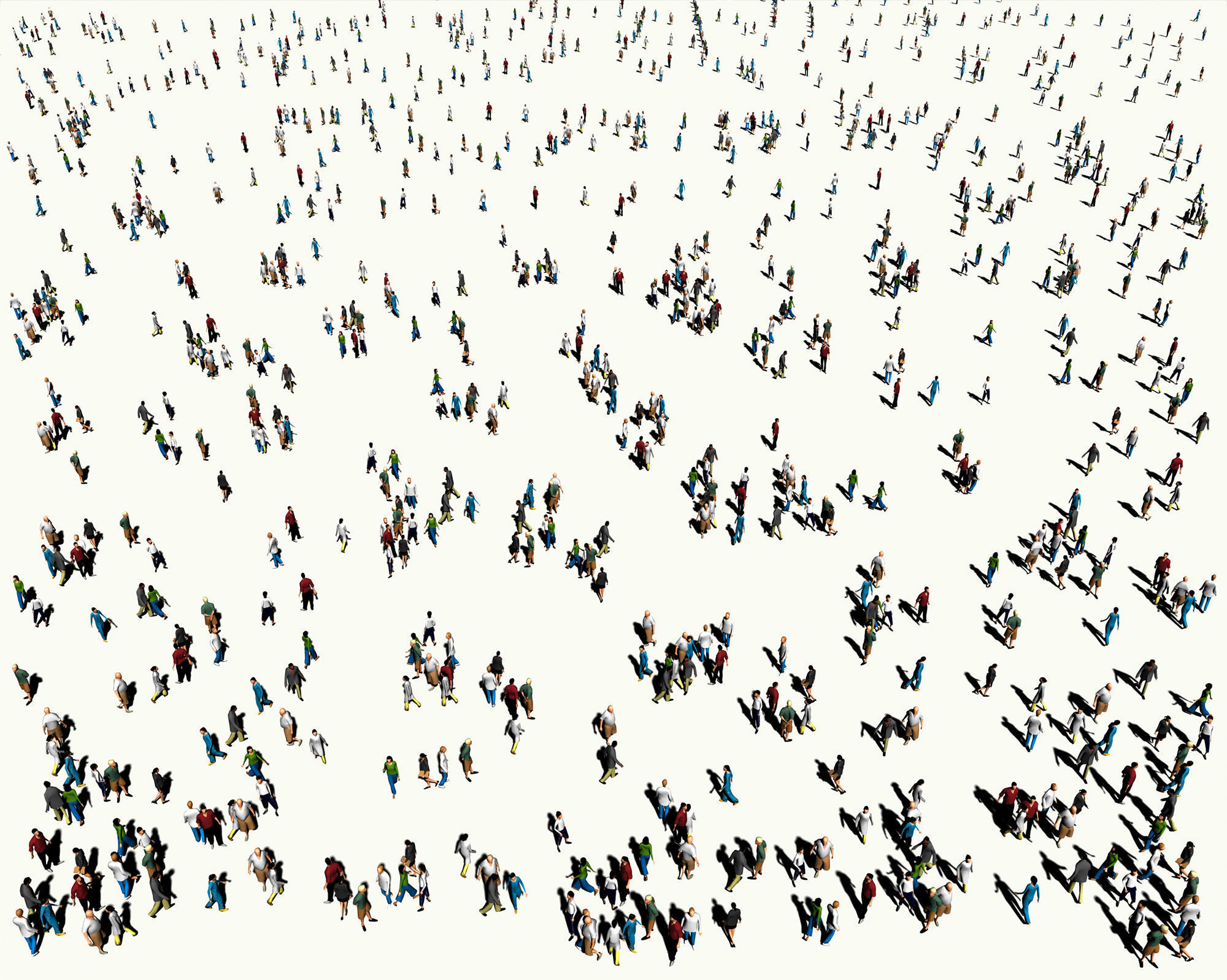 Low Poly People textured pack different Low-poly 3D model_3