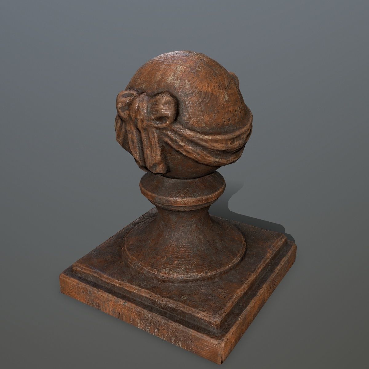 ornamental  stone Low-poly 3D model_1