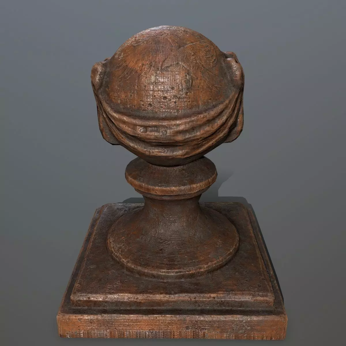 ornamental  stone Low-poly 3D model_0