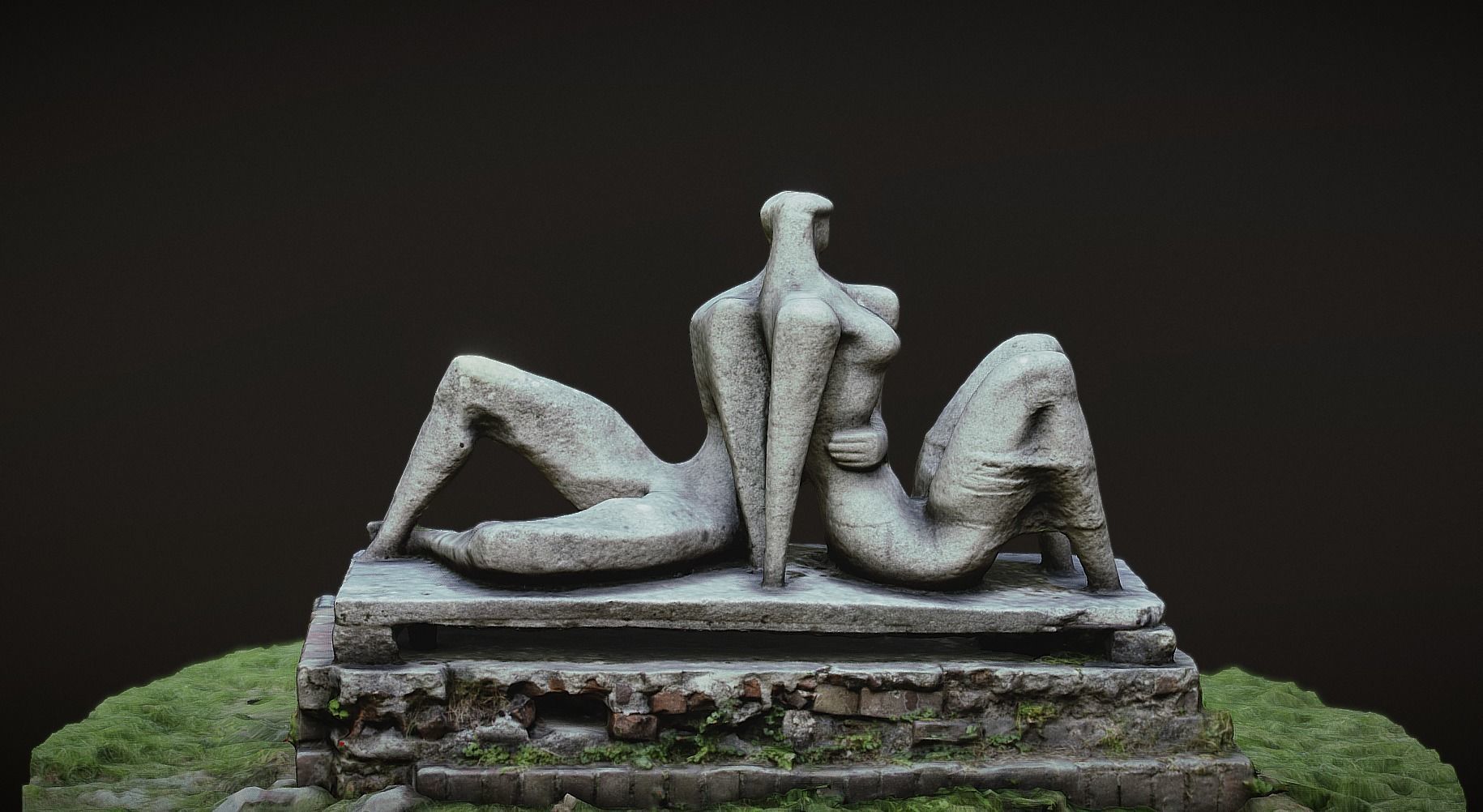 Sculpture Lovers Photogrammetry Retopology Corona  Max Scene 3D model_6