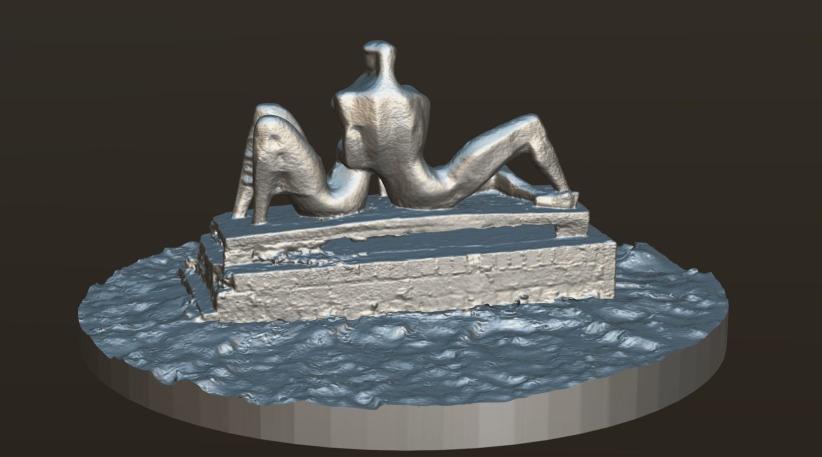 Sculpture Lovers Photogrammetry Retopology Corona  Max Scene 3D model_3