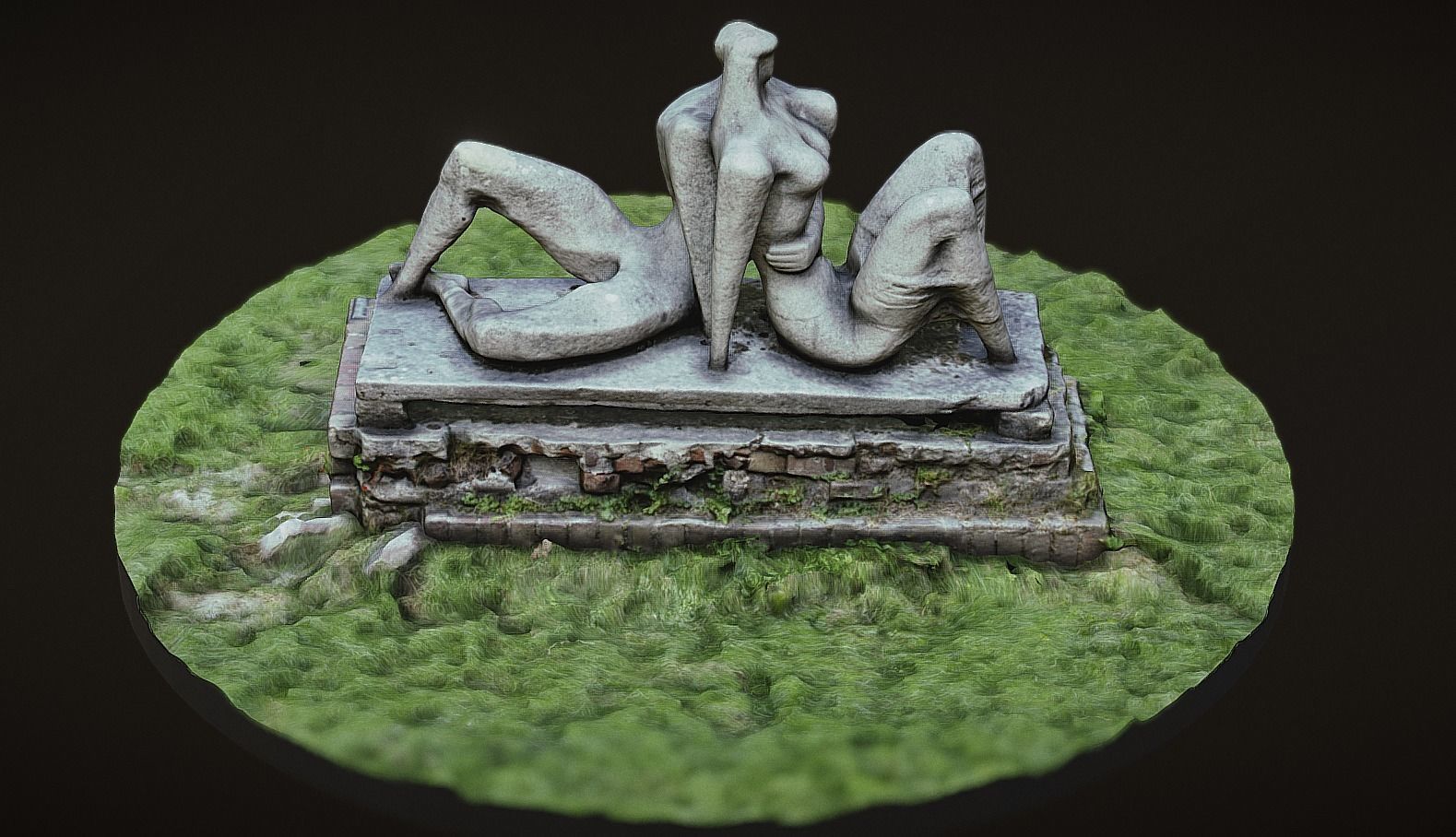 Sculpture Lovers Photogrammetry Retopology Corona  Max Scene 3D model_5