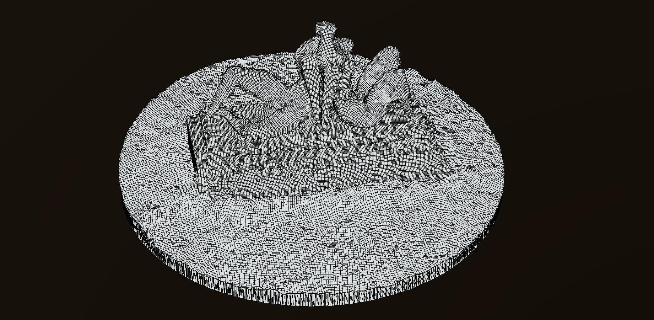 Sculpture Lovers Photogrammetry Retopology Corona  Max Scene 3D model_7