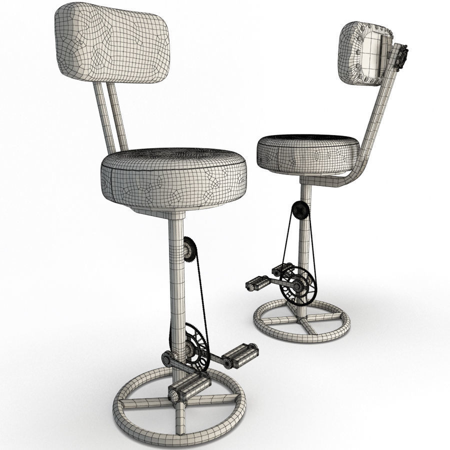 Vintage Bike Stools Segarra 3D model_3
