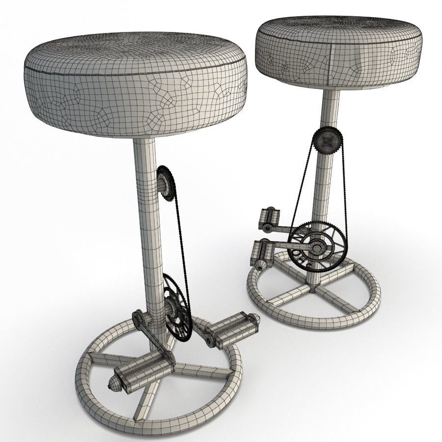 Vintage Bike Stools Segarra 3D model_4