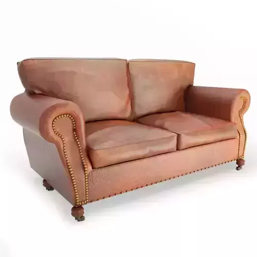 Vintage Leather Sofa Segarra 3D model