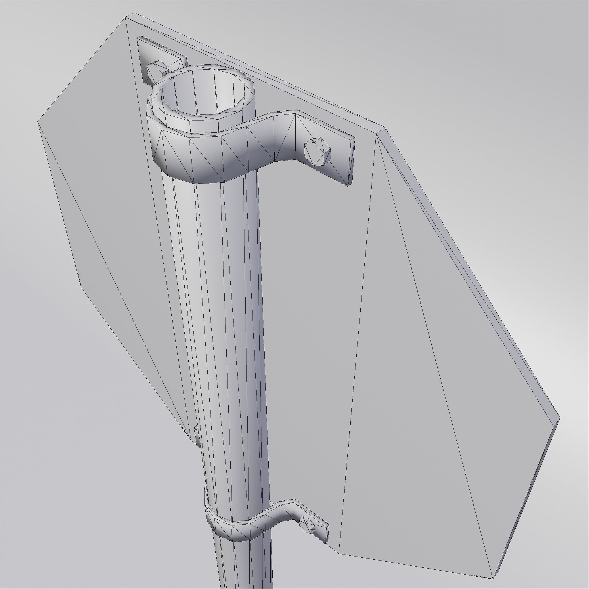 Game-ready Stop sign rusty Unity Unreal Engine  Low-poly 3D model_21