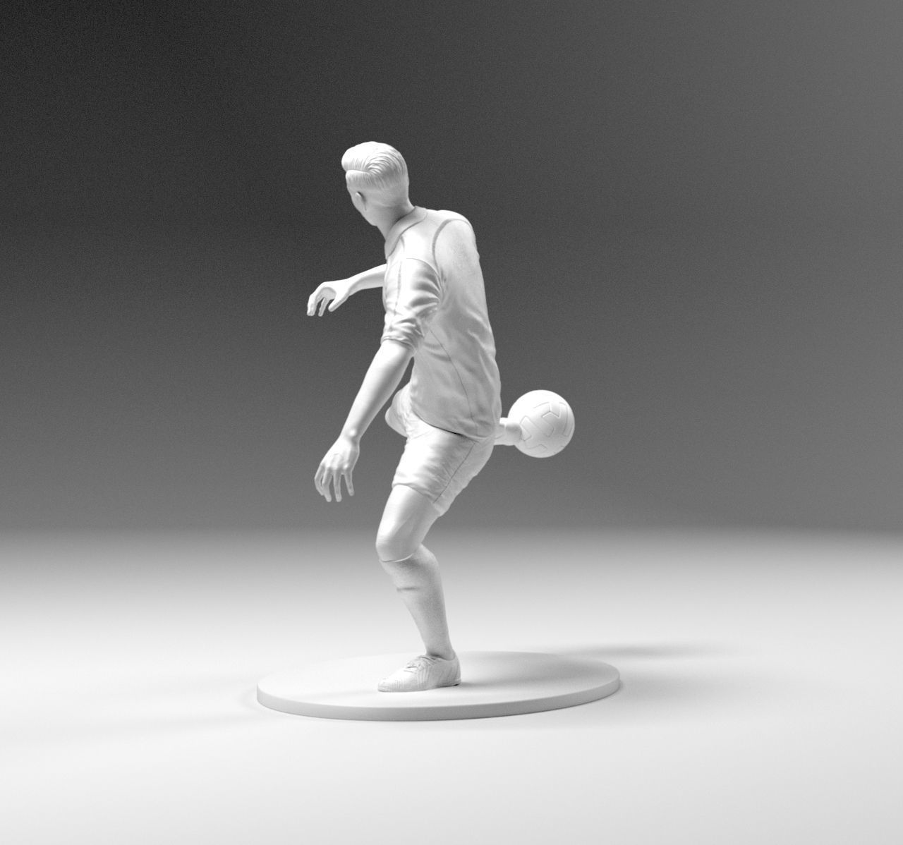 Footballer 03 Footstrike 04 Stl 3D print model_3