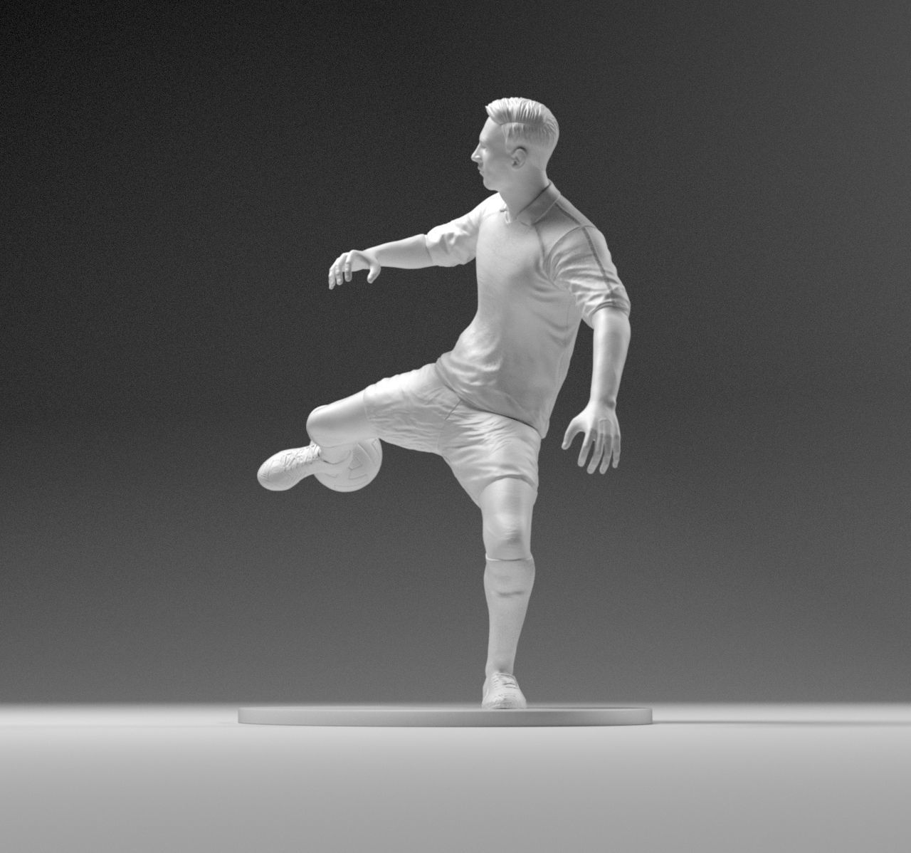 Footballer 03 Footstrike 04 Stl 3D print model_6